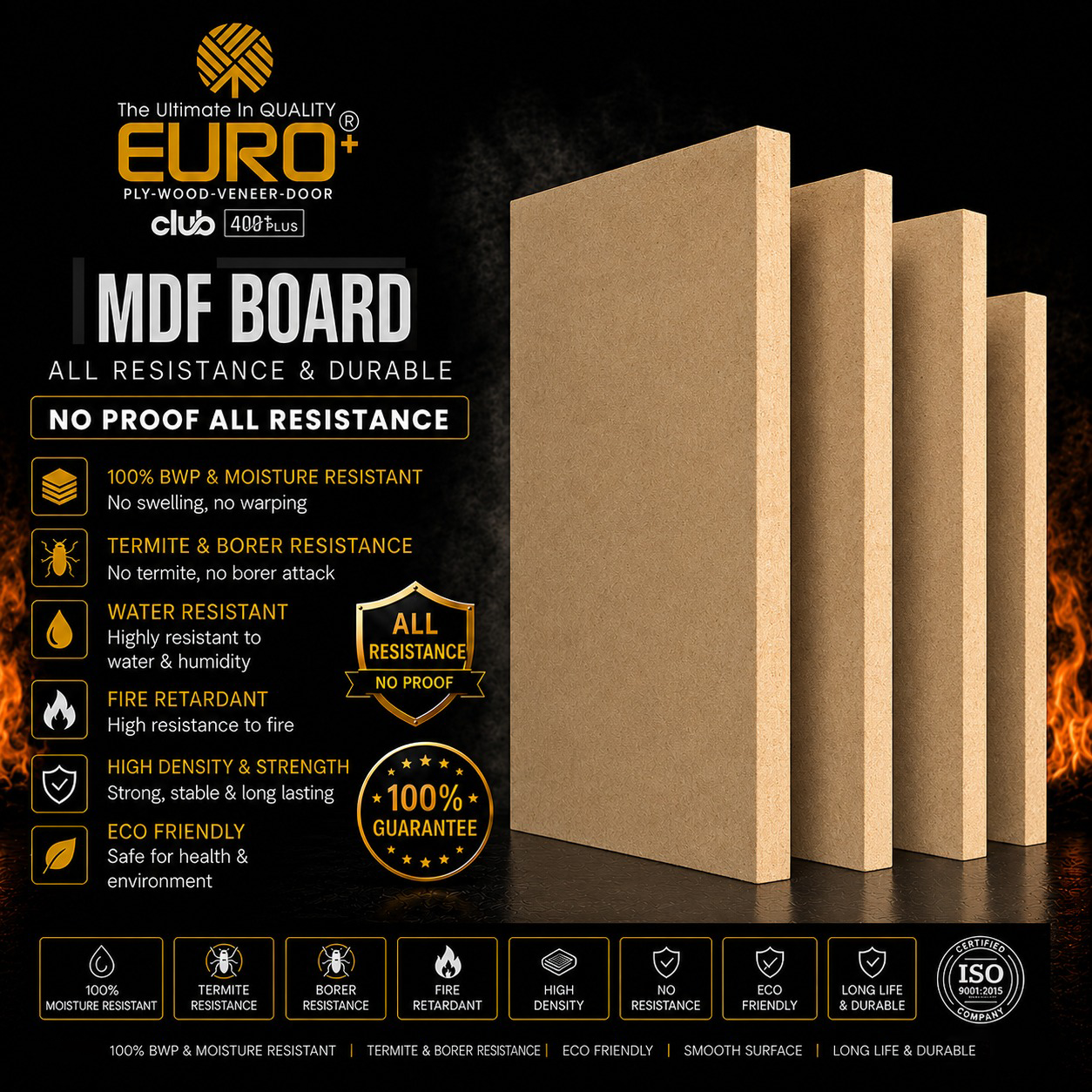 EURO+ MDF Board surface finish